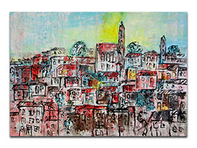 Moderne slike u galeriji MAG - apstraktna slika Šarm mediterana IV akril na hameru 100x70 cm