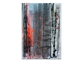Moderne slike u galeriji MAG - apstraktna slika I dalje smo tu akril na hameru 100x70 cm