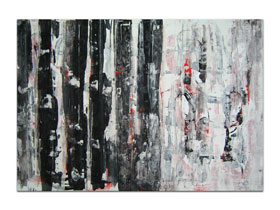 Dnevni boravak slike iz ponude galerije MAG - apstraktna slika Borderline Akril na hameru 100x70 cm