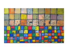 Moderna umjetnost slikarstvo u galeriji MAG - Boje Starog Grada - umjetnička slika na platnu 85x50 cm