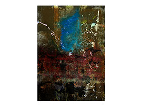 Moderne slike u galeriji MAG - apstraktna slika Plavi dim akril na hameru 30x20 cm