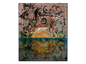 Dnevni boravci uređenje slikama galerije MAG - apstraktna slika Kružno putovanje akril na napetom platnu 60x50 cm