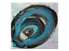 Moderne slike u galeriji MAG - apstraktna slika Dubine tirkiza Akril na napetom platnu 80x80 cm