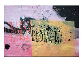 Moderne slike u galeriji MAG - apstraktna slika Druga krajnost akril na hameru 100x70 cm