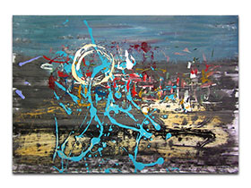 Moderne slike u galeriji MAG - apstraktna slika Tajanstvena noć akril na hameru 100x70 cm