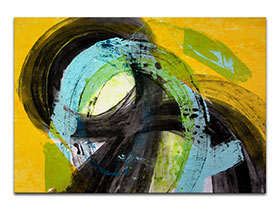 Moderne slike u galeriji MAG - apstraktna slika Sunce i dalje sja akril na hameru 100x70 cm