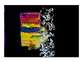 Moderne slike u galeriji MAG - apstraktna slika Nagovještaj akril na hameru 100x70 cm