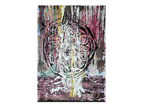 Moderne slike u galeriji MAG - apstraktna slika Gorući grm akril na hameru 100x70 cm