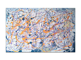 Galerija umjetnina Zagreb - MAG galerija - apstraktna slika na platnu 90x55 cm - Buđenje misli