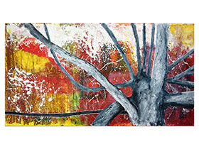 Umjetnička galerija MAG - apstraktna slika Zov prirode akril na platnu 180x90 cm