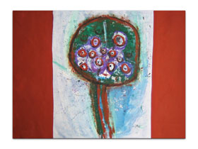 Dizajn poslovnih prostora slikama iz ponude galerije - apstraktna slika Drvo želja - MAG galerija