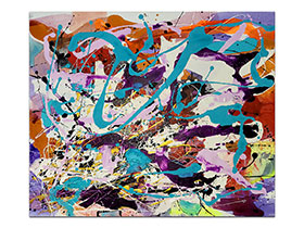 Moderne slike u galeriji MAG - apstraktna slika Slobodni let VI Akril na platnu 60x50 cm