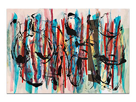 Moderne slike u galeriji MAG - apstraktna slika Osjećajne linije akril na hameru 100x70 cm