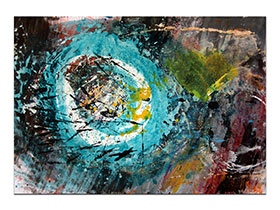 Moderne slike u galeriji MAG - apstraktna slika Mistični zaključak akril na hameru 70x50 cm