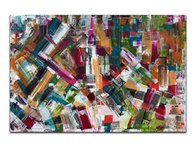 Moderne slike u galeriji MAG - apstraktna slika Novi smjerovi akril na napetom 3D platnu 150x100 cm