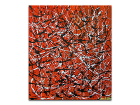 Moderne slike u galeriji MAG - Apstraktna slika Pollock in red II Akril na napetom platnu 80x70 cm