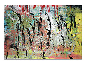 Moderna galerija apstraktnih slika MAG - apstraktna slika Migracije akril na hameru 100x70 cm