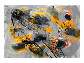 Moderne slike u galeriji MAG - apstraktna slika Nešto divlje u nama akril na hameru 100x70 cm