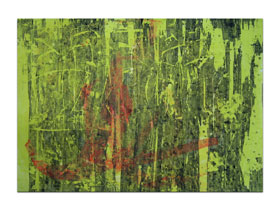 Dizajn poslovnog prostora slikama iz galerije MAG - apstraktna slika Solaris 5 Akril na hameru 100x70 cm