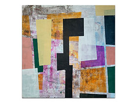 Moderne slike u galeriji MAG - apstraktna slika Kompozicija formi akril na platnu 100x100 cm