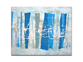 Apstraktna slika Akril na platnu Nijanse Plave 70x55 cm
