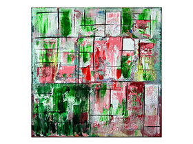 Galerija slika u Zagrebu MAG galerije - apstraktna slika Rane trešnje akril na napetom platnu 60x60 cm