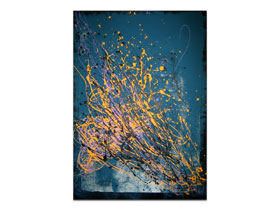 Galerija umjetnina Split - MAG galerija slika - apstraktna slika -Vatromet- akril na hameru 65x50 cm