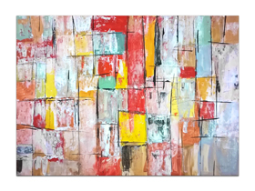 Galerija modernih apstraktnih slika MAG - apstraktna slika Ljetne nijanse III akril na hameru 70x50 cm