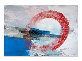 Moderne slike u galeriji MAG - apstraktna slika Pejzaži budućnosti II akril na hameru 100x70 cm