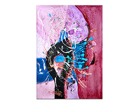 Moderne slike u galeriji MAG - apstraktna slika Molekularne forme akril na hameru 100x70 cm