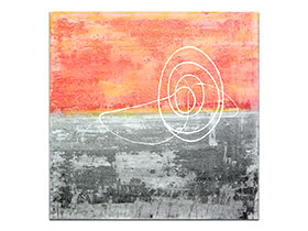 Moderne slike u galeriji MAG - apstraktna slika Svježina jutarnjih nota reljefni akril na napetom platnu 90x90 cm