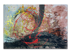 Moderne slike u galeriji MAG - apstraktna slika Zlatni val akril na hameru 100x70 cm