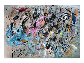 Moderne slike u galeriji MAG - apstraktna slika Guérison akril na hameru 100x70 cm