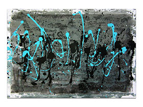 Moderne slike u galeriji MAG - apstraktna slika Ples sa mrakom akril na hameru 100x70 cm