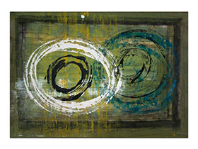 Moderne slike u galeriji MAG - apstraktna slika Isprepletene misli III akril na hameru 100x70 cm