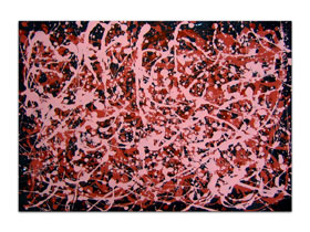 Moderan interijer opremite slikama iz ponude galerije MAG - apstraktna slika Distorzija Akril na hameru 100x70 cm