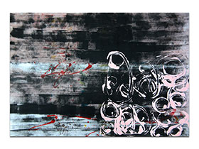 Moderne slike u galeriji MAG - apstraktna slika Nadomak cilja akril na hameru 100x70 cm