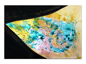 Moderne slike u galeriji MAG - apstraktna slika Izlazak iz mraka akril na hameru 100x70 cm