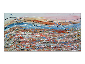 Moderne slike u galeriji MAG - apstraktna slika Miris maestrala III akril na napetom platnu 100x50 cm