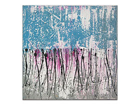 Moderne slike u galeriji MAG - apstraktna slika Proljetne note Akril na napetom platnu 50x50 cm