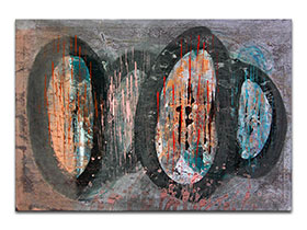 Moderne slike u galeriji MAG - apstraktna slika Astralni megaliti akril na hameru 100x70 cm