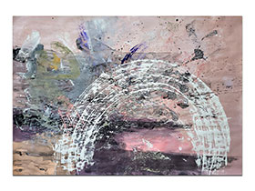 Moderne slike u galeriji MAG - apstraktna slika Svjetlost nad nama akril na hameru 100x70 cm