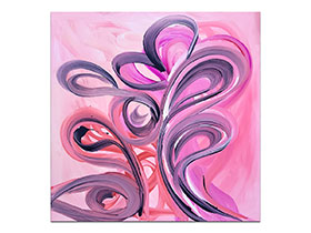 Moderne slike u galeriji MAG - apstraktna slika Proljetni ples II akril na platnu 80x80 cm