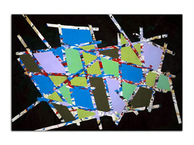 Moderna galerija MAG - originalna apstraktna slika Kompleksna stvarnost akril na platnu 110x70 cm