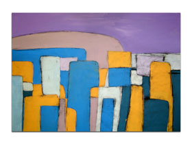 Galerija slika u Zagrebu - MAG galerija slika - apstraktna slika -Megaliti- akril na hameru 100x70 cm