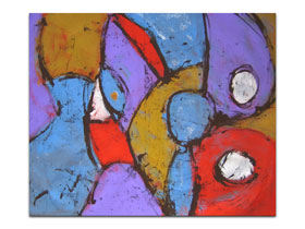 Dizajniranje interijera modernim slikama galerije MAG - apstraktna slika na platnu - Passage - 95x75 cm