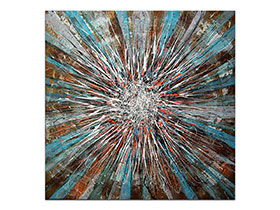 Moderne slike u galeriji MAG - apstraktna slika Nucleus II akril na napetom platnu 90x90 cm