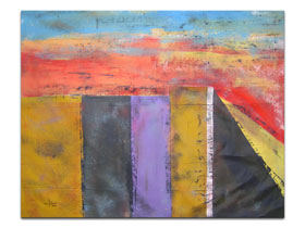 Galerije u Dalmaciji - MAG galerija - Stupnjevi sutona - moderna apstraktna slika na platnu 90x70 cm