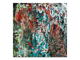 Moderne slike u galeriji MAG - apstraktna slika Prožimanje misli akril na hameru 50x50 cm