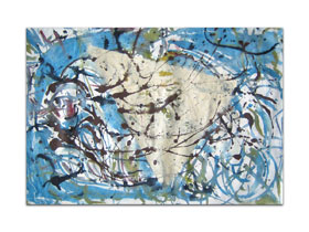 Dnevni boravak ideje za uređenje slikama galerije MAG - Opasni sanjar - akril i ulje na platnu 60x40 cm